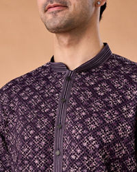 Manyavar Men Purple Elegance Kurta Pajama