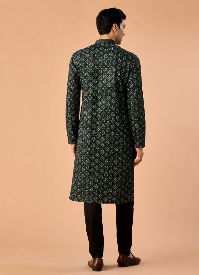 Manyavar Men Emerald Radiance Kurta Pajama