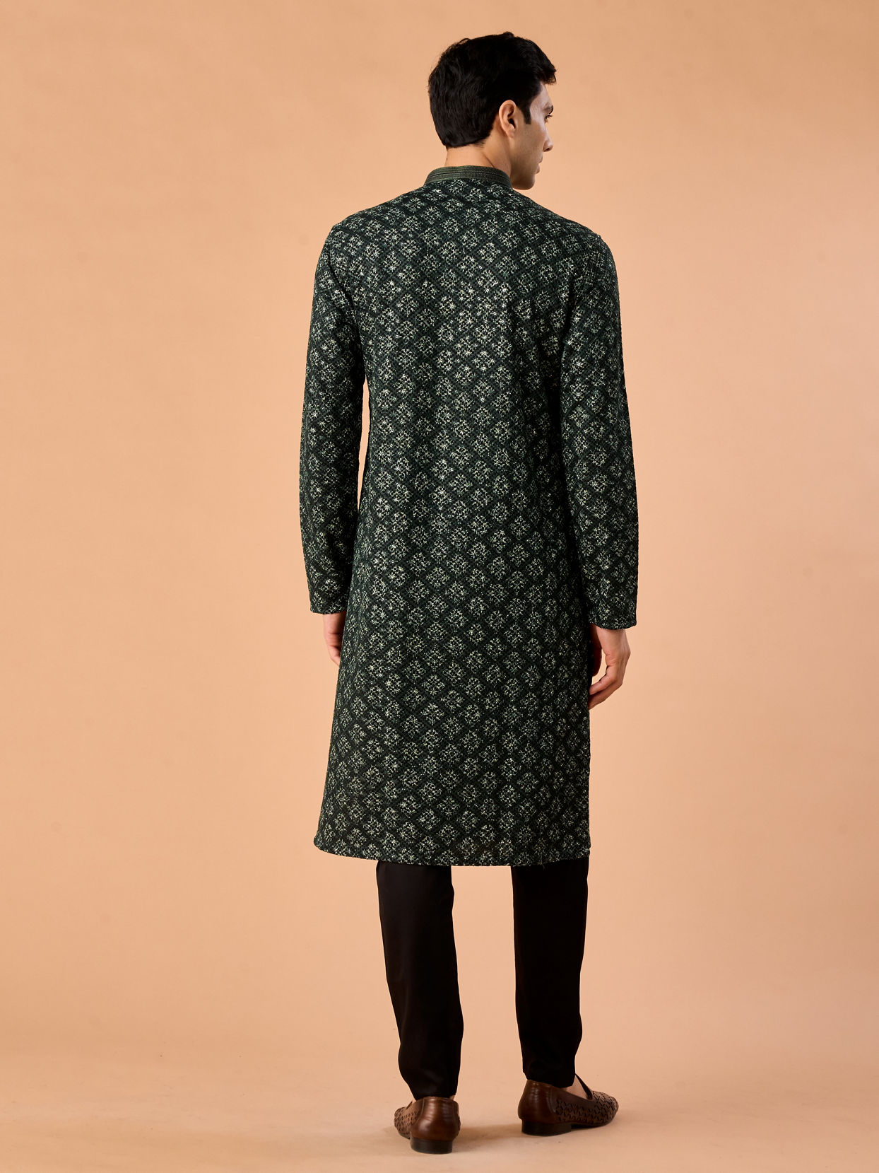 Manyavar Men Emerald Radiance Kurta Pajama