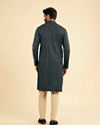 Manyavar Men Lustrous Dark Blue Kurta Pajama Ensemble