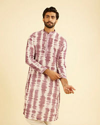 Manyavar Men Elegant Dusty Pink Kurta Pajama