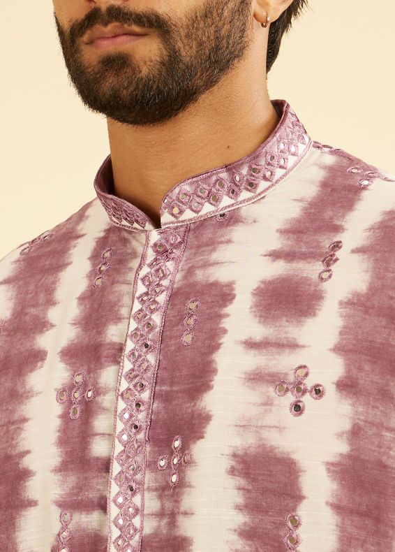 Manyavar Men Elegant Dusty Pink Kurta Pajama