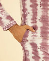 Manyavar Men Elegant Dusty Pink Kurta Pajama