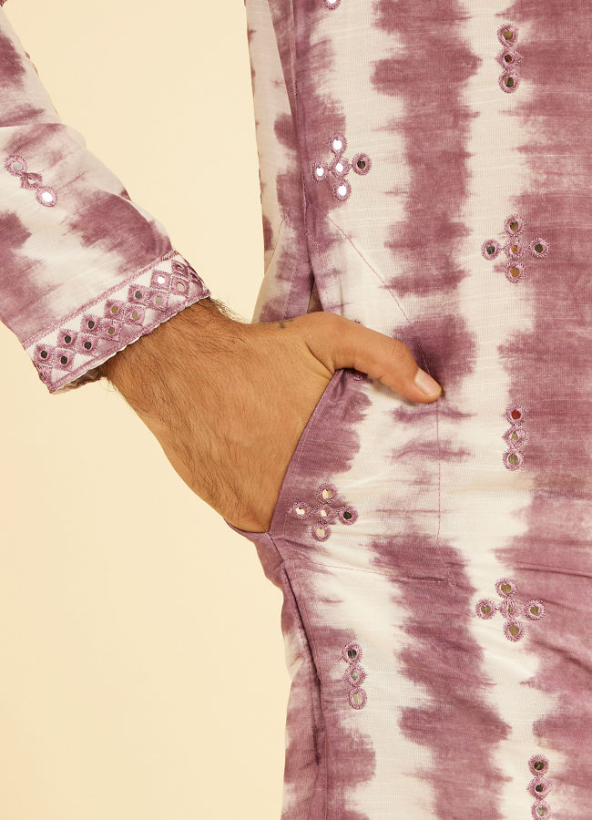 Manyavar Men Elegant Dusty Pink Kurta Pajama