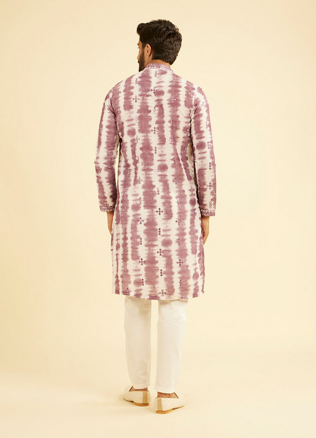 Manyavar Men Elegant Dusty Pink Kurta Pajama