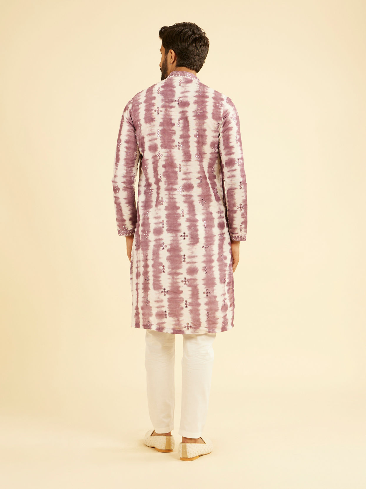 Manyavar Men Elegant Dusty Pink Kurta Pajama