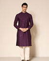Manyavar Men Festive Wine Kurta Pajama Set