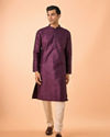 Manyavar Men Festive Wine Kurta Pajama Set