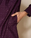 Manyavar Men Festive Wine Kurta Pajama Set