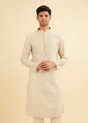 Manyavar Men Emerald Hue Traditional Kurta Pajama Set