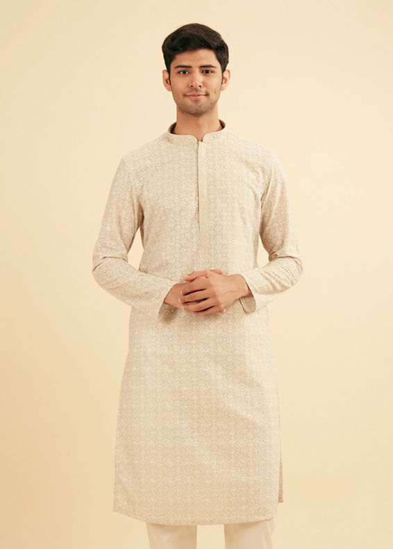 Manyavar Men Emerald Hue Traditional Kurta Pajama Set