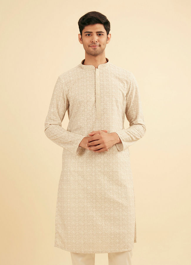 Manyavar Men Emerald Hue Traditional Kurta Pajama Set