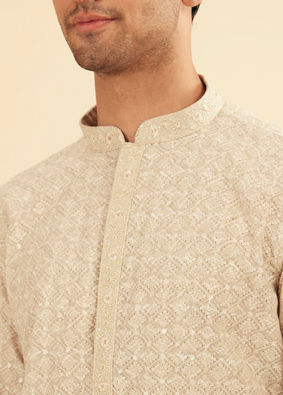 Manyavar Men Emerald Hue Traditional Kurta Pajama Set