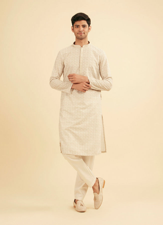 Manyavar Men Emerald Hue Traditional Kurta Pajama Set