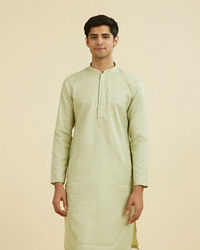 Manyavar Men Green Elegance Kurta Pajama
