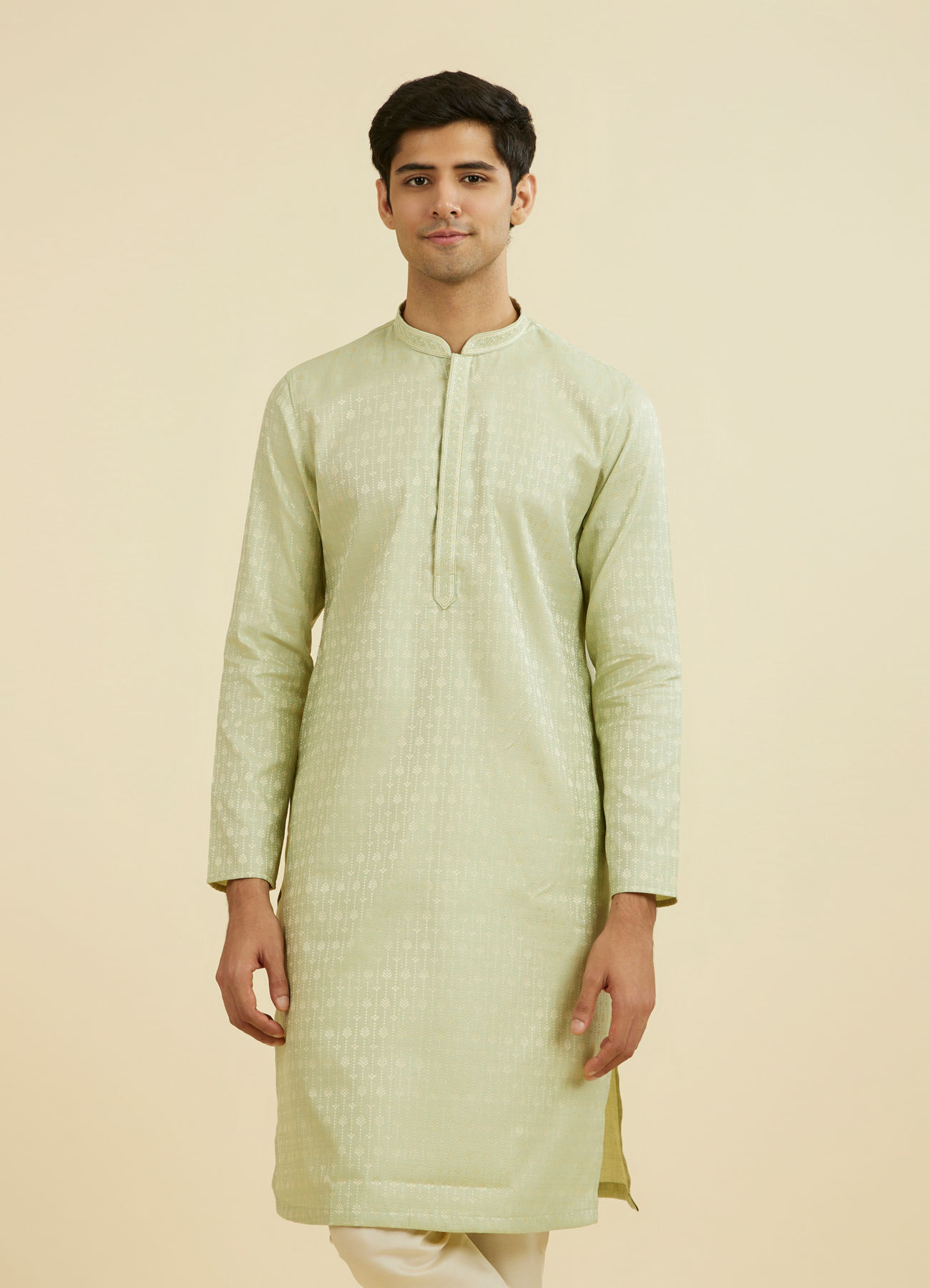 Manyavar Men Green Elegance Kurta Pajama