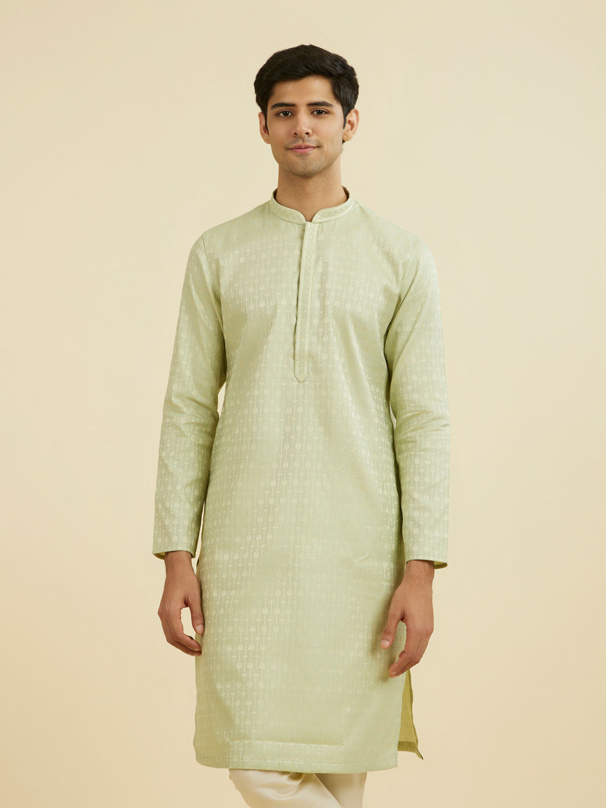 Manyavar Men Green Elegance Kurta Pajama