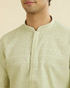 Manyavar Men Green Elegance Kurta Pajama