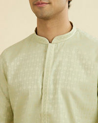 Manyavar Men Green Elegance Kurta Pajama