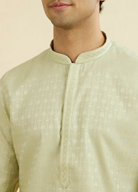 Manyavar Men Green Elegance Kurta Pajama
