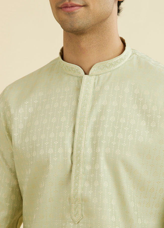 Manyavar Men Green Elegance Kurta Pajama