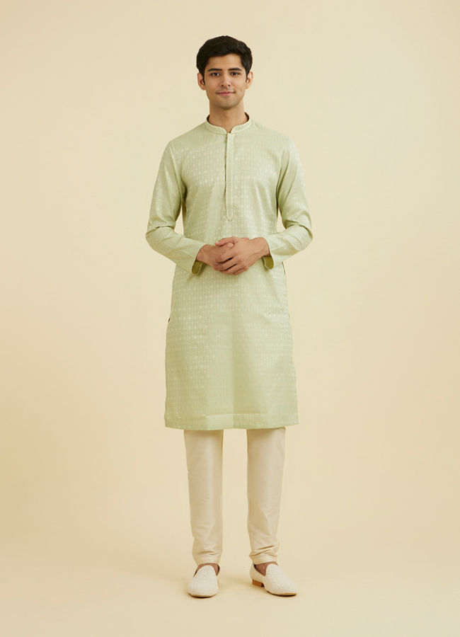 Manyavar Men Green Elegance Kurta Pajama