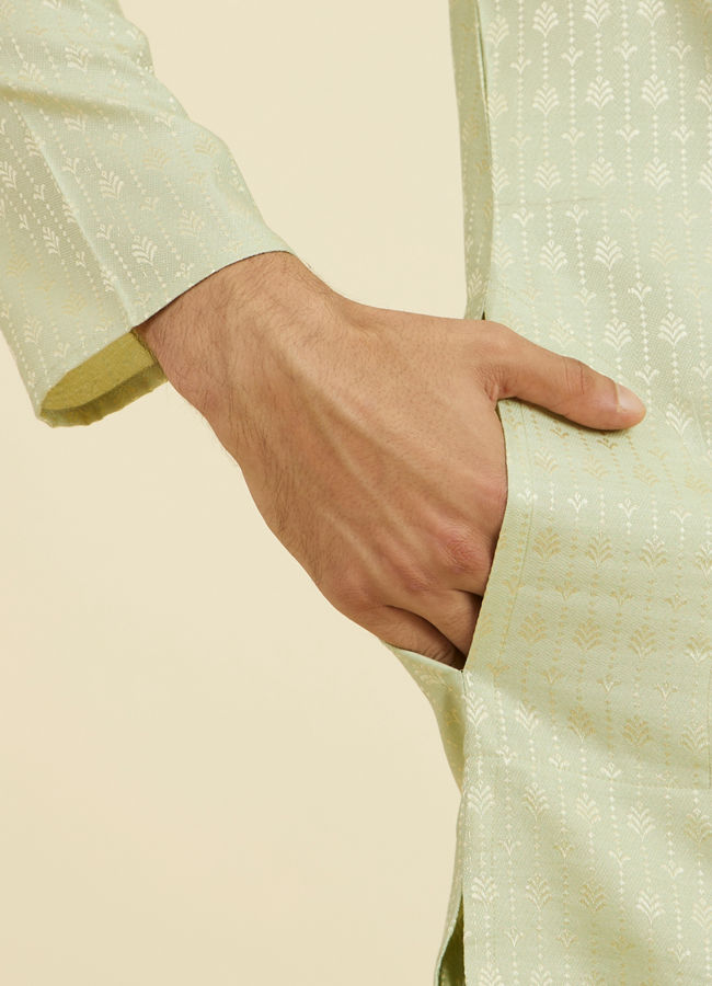 Manyavar Men Green Elegance Kurta Pajama