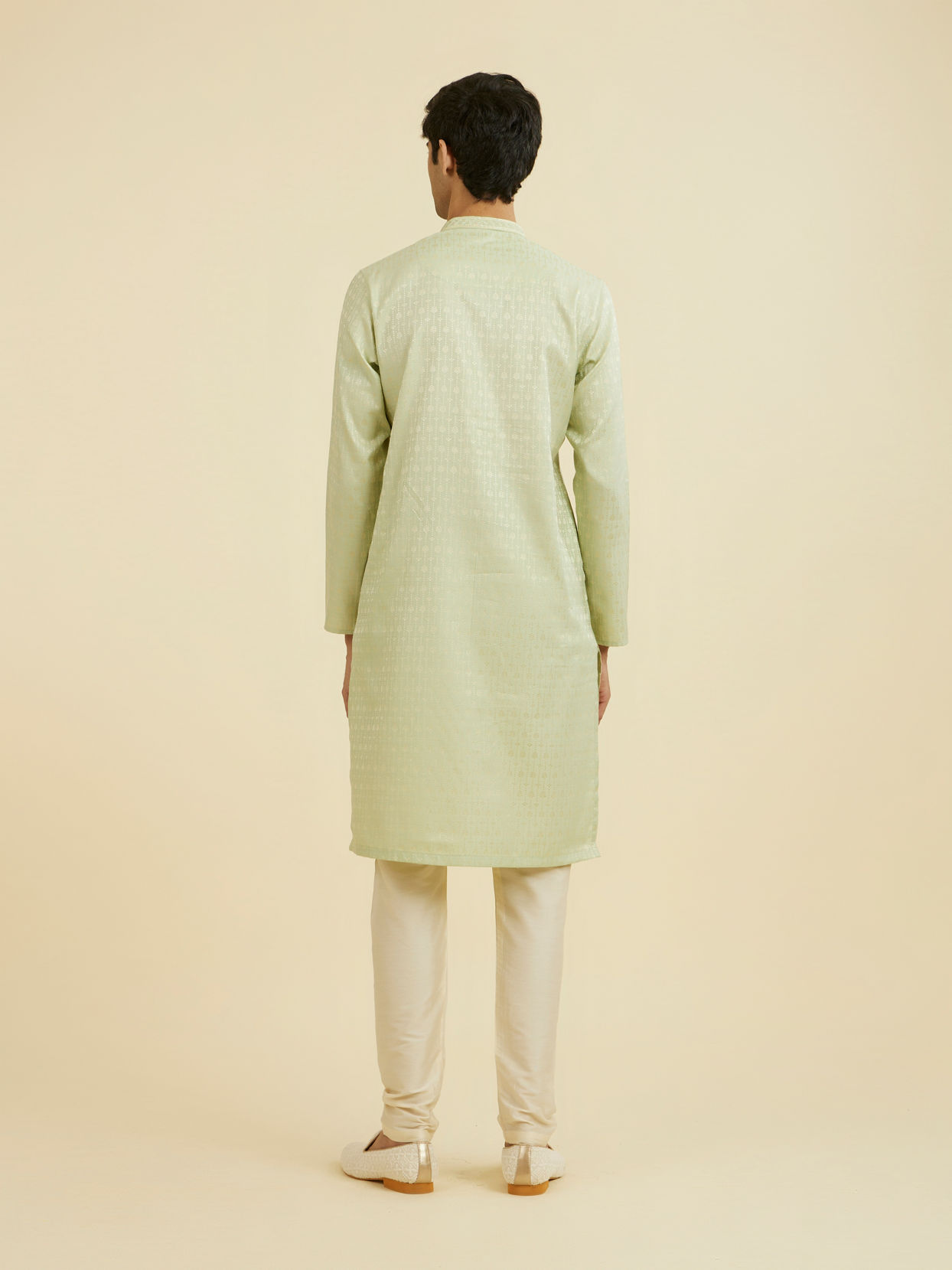 Manyavar Men Green Elegance Kurta Pajama