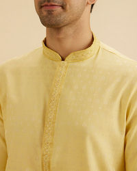 Manyavar Men Sunset Yellow Radiance Kurta Pajama