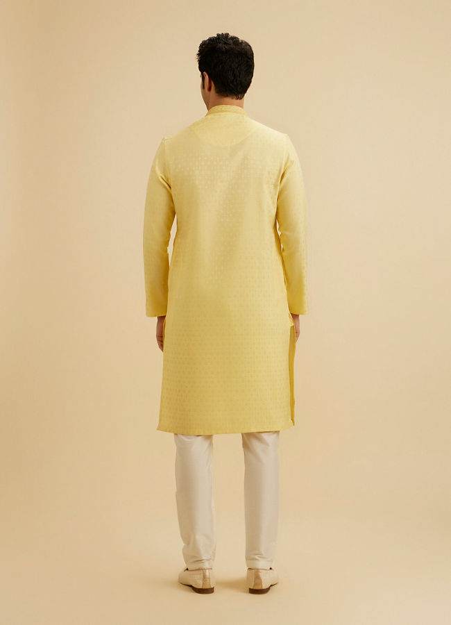 Manyavar Men Sunset Yellow Radiance Kurta Pajama