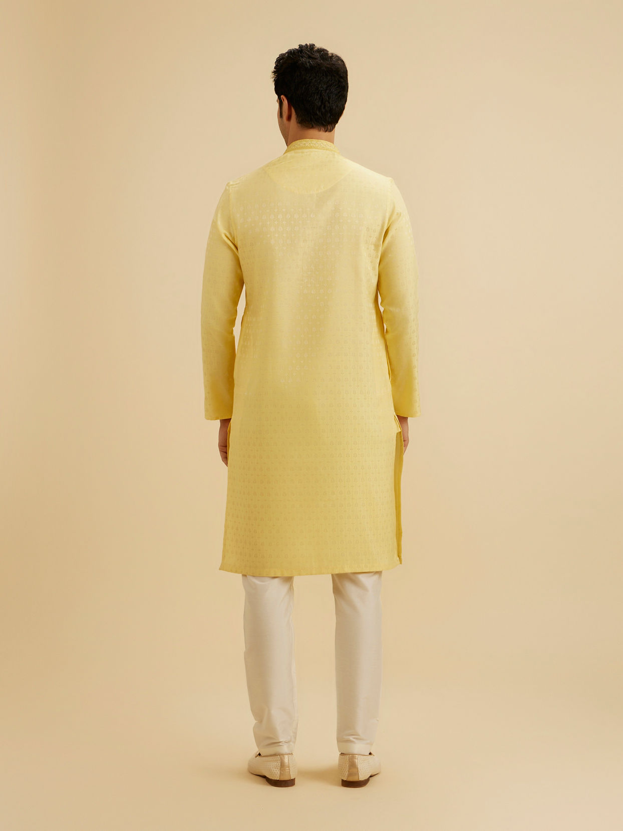 Manyavar Men Sunset Yellow Radiance Kurta Pajama