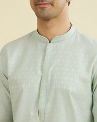 Manyavar Men Elegant Light Blue Ensemble Kurta Pajama