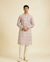 Manyavar Men Creamy Elegance Kurta Pajama