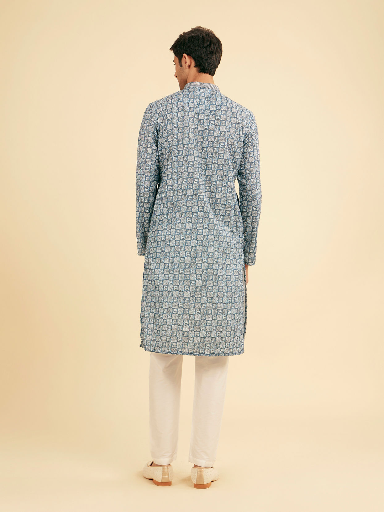 Manyavar Men Midnight Fantasy Blue Kurta Pajama