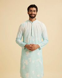 Manyavar Men Aqua Elegance Cotton Kurta Pajama