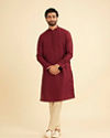 Manyavar Men Maroon Majestic Bliss Kurta Pajama
