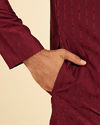 Manyavar Men Maroon Majestic Bliss Kurta Pajama