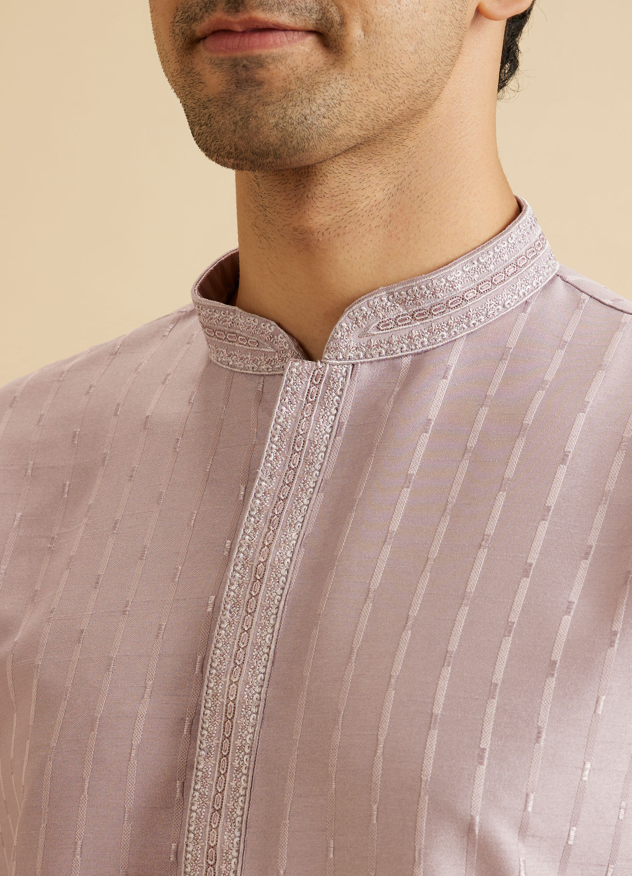 Manyavar Men Mustard Elegance Kurta Pajama