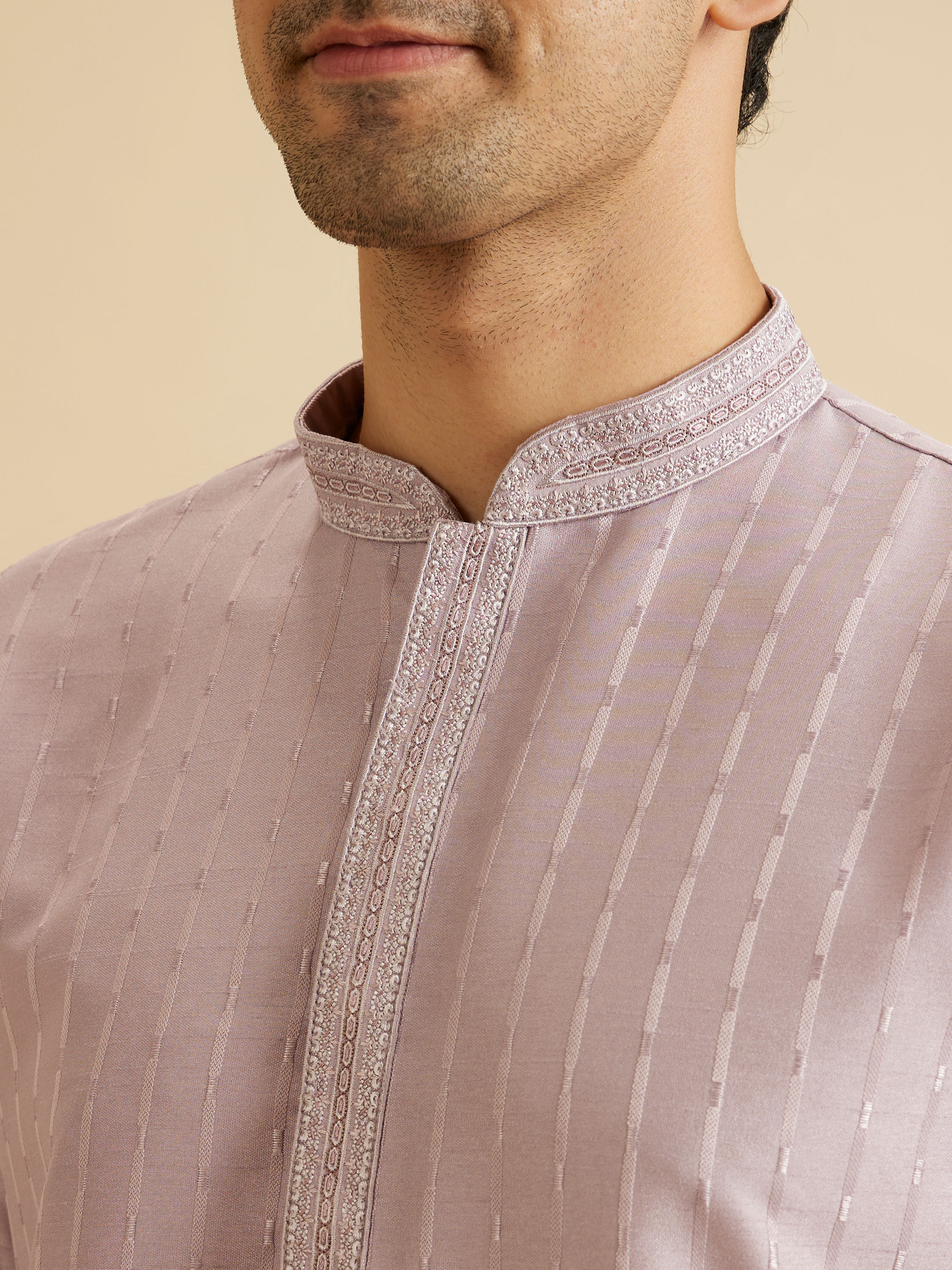 Manyavar Men Mustard Elegance Kurta Pajama