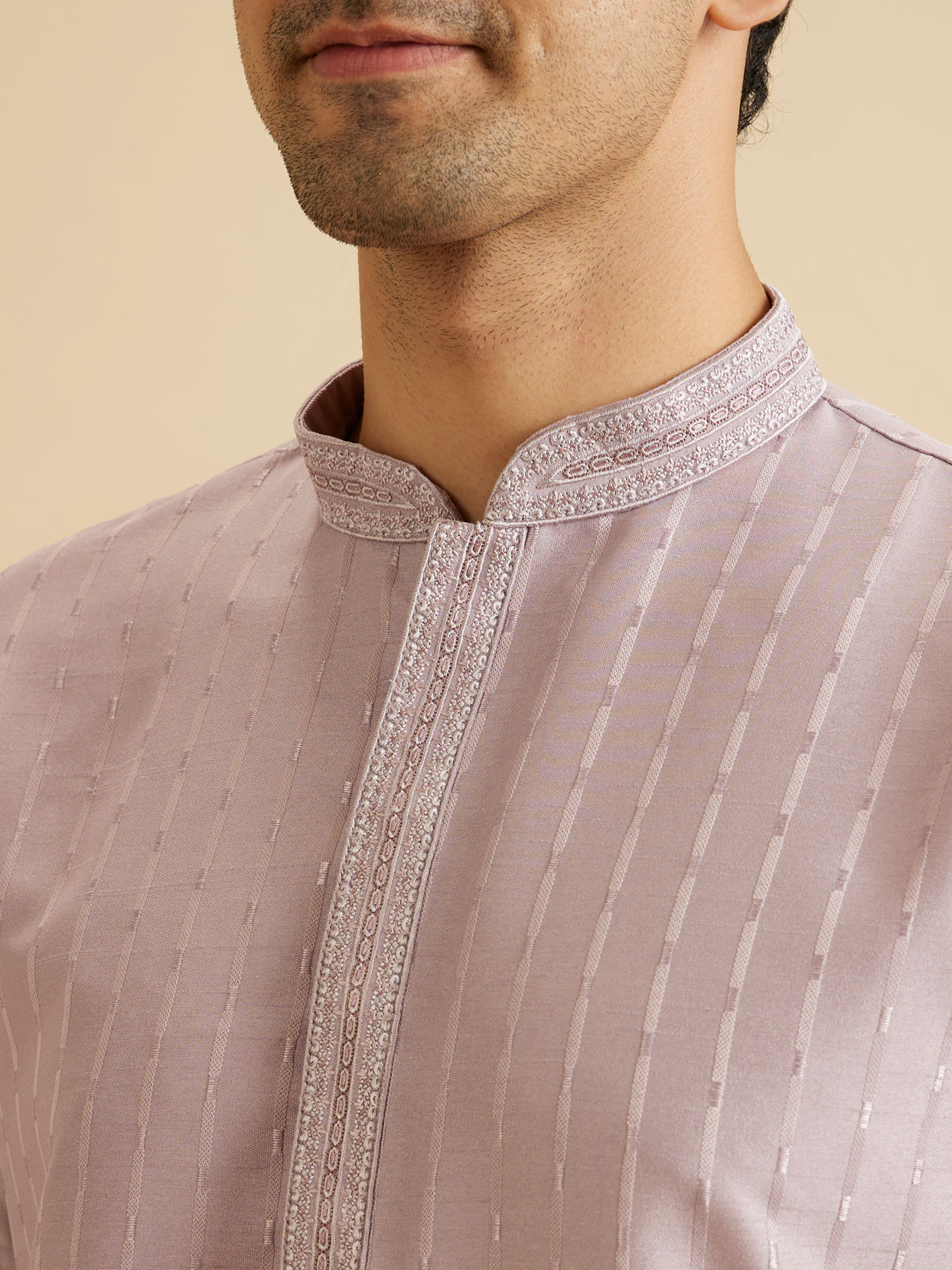 Manyavar Men Mustard Elegance Kurta Pajama