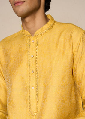 Manyavar Men Mustard Majesty Kurta Pajama