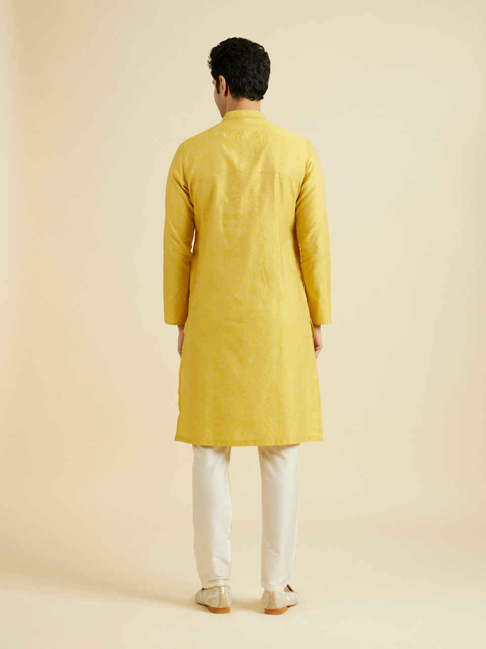 Manyavar Men Mustard Majesty Kurta Pajama