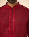 Manyavar Men Maroon Magnificence Kurta Pajama