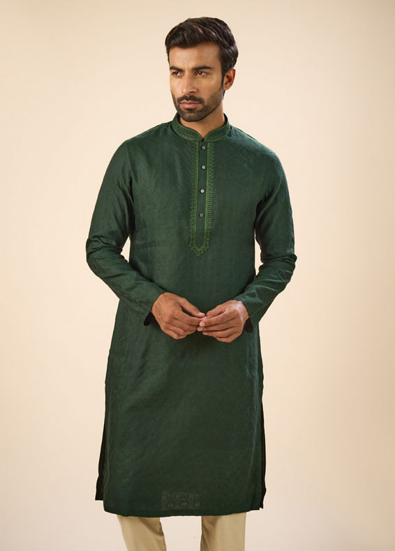 Manyavar Men Emerald Excellence Kurta Pajama