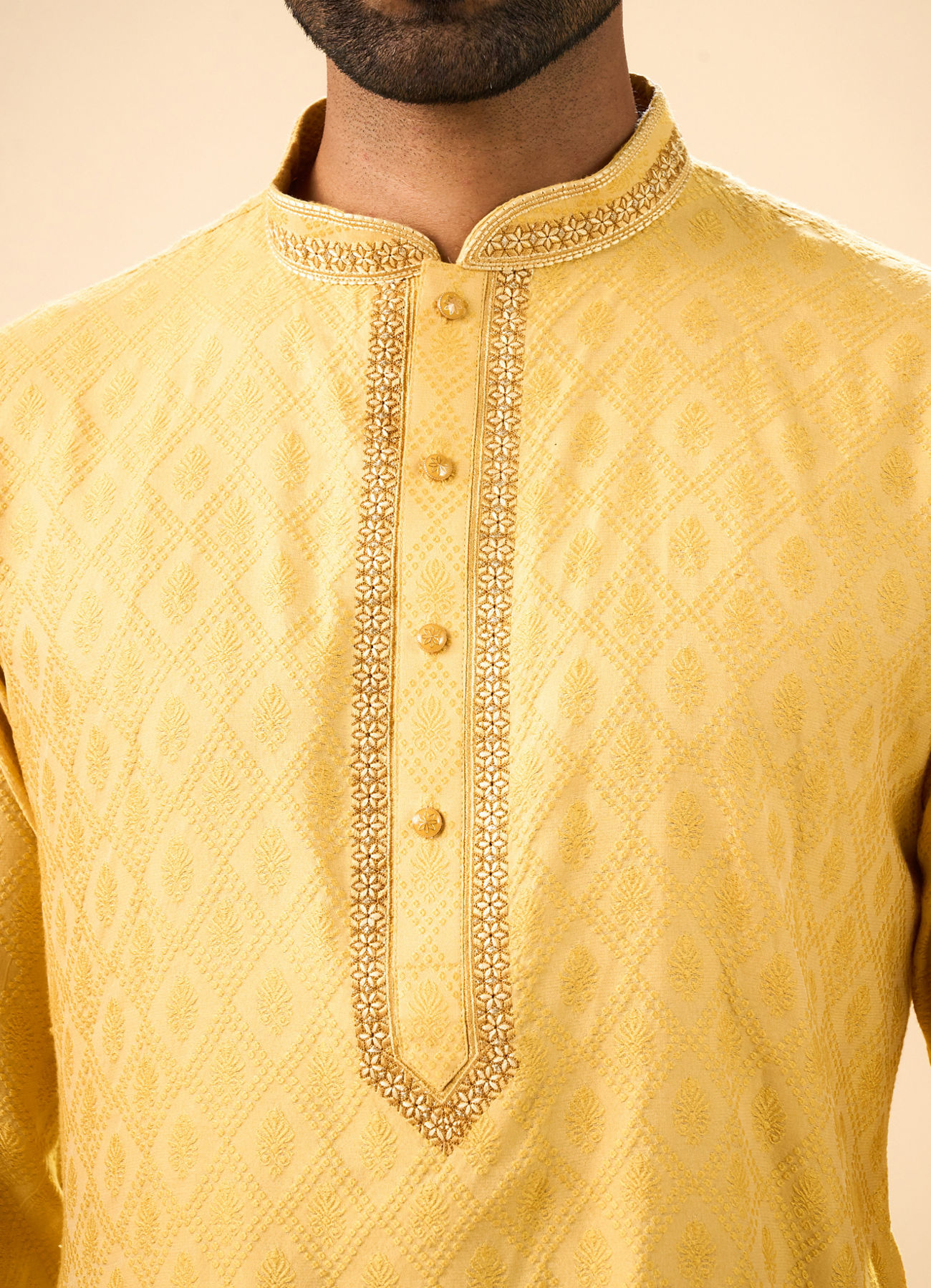 Manyavar Men Radiant Mustard Kurta Pajama
