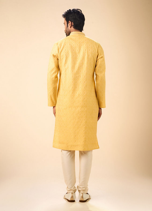 Manyavar Men Radiant Mustard Kurta Pajama