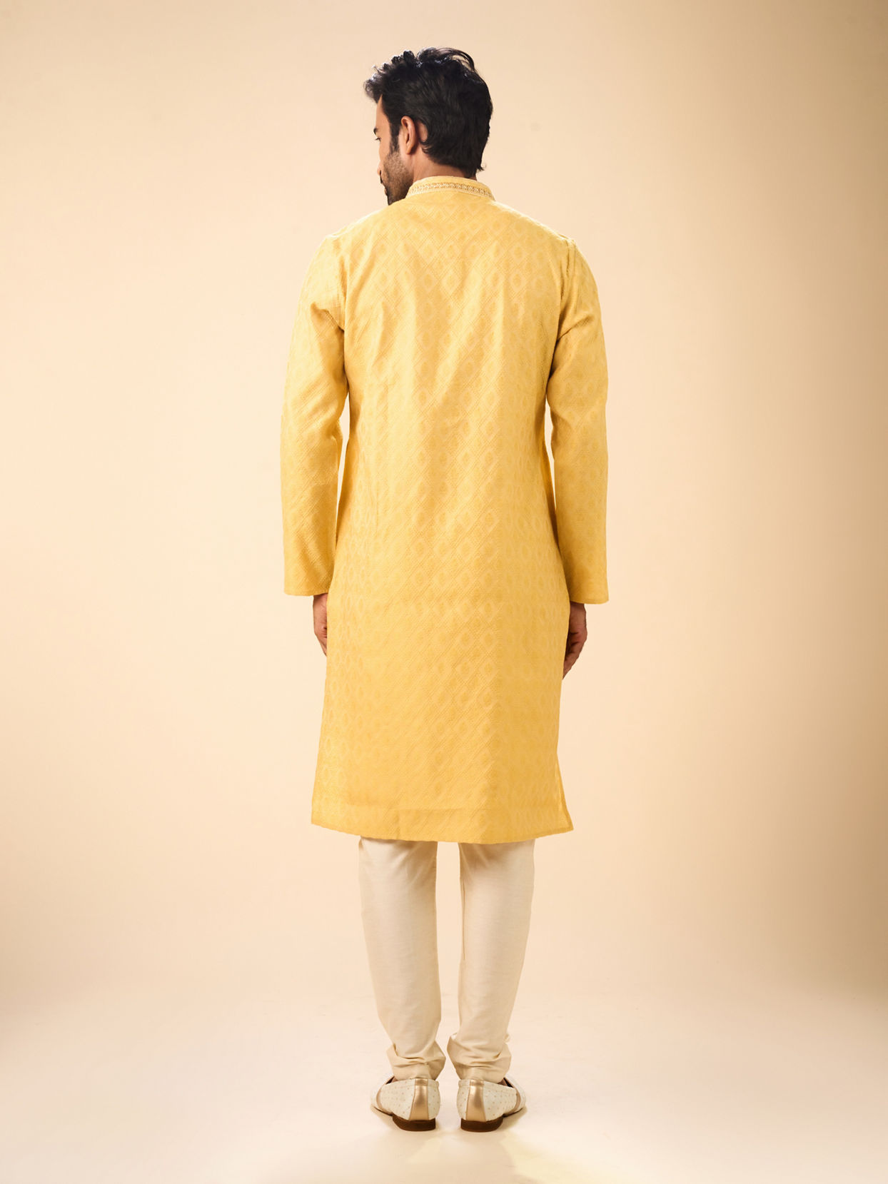 Manyavar Men Radiant Mustard Kurta Pajama