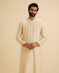 Manyavar Men Radiant Beige Kurta Pajama