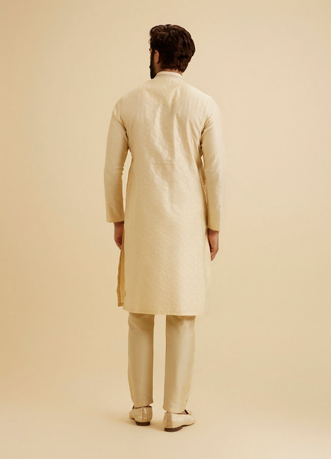 Manyavar Men Radiant Beige Kurta Pajama