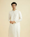 Manyavar Men Elegant Cream Kurta Pajama